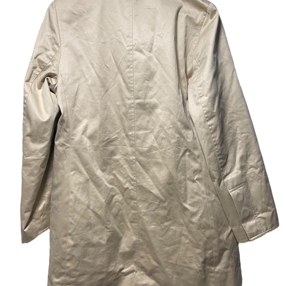 COACH Womens Trench Coat Signature Monogram Beige Size Large - Picture 10 of 12